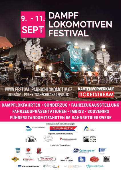 Plakat Dampflokomotiven Festival Benešov